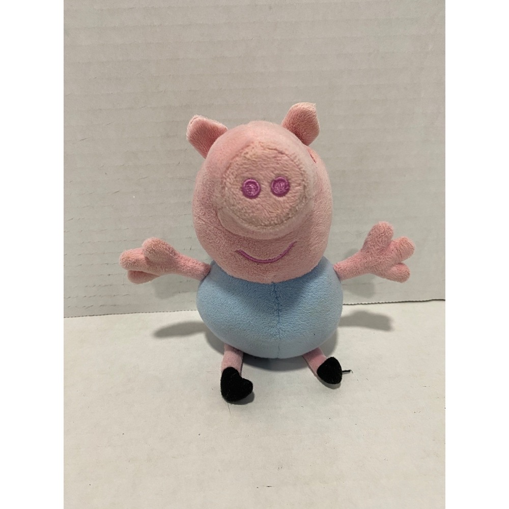 Peppa Pig George Pig Plush Stuffed Animal Toy Blue Pink 6 Inch